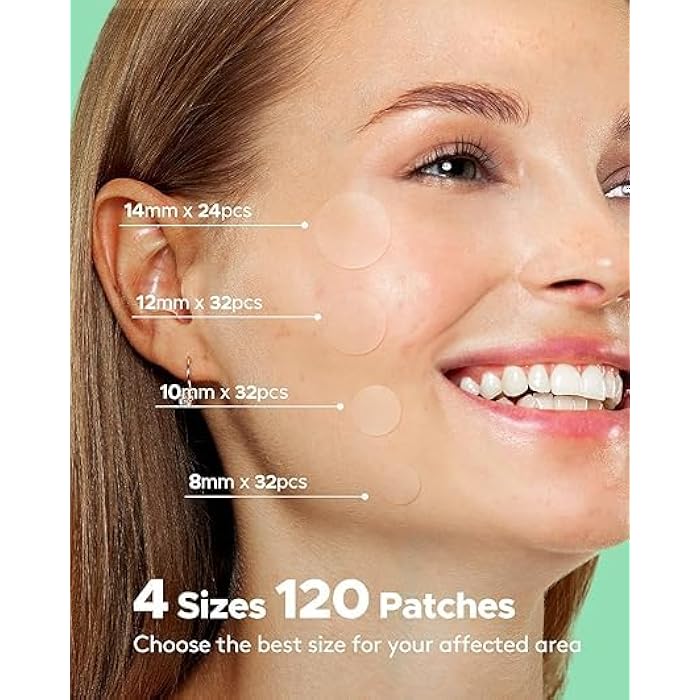 Water Spot Patches for Acne Cold Sores Skin Color Transparent Pill Sticker 8 Hours to Dry It Absorbs Bacteria in the Pimple Faster Prevent Scar…24 Pcs - Image 2